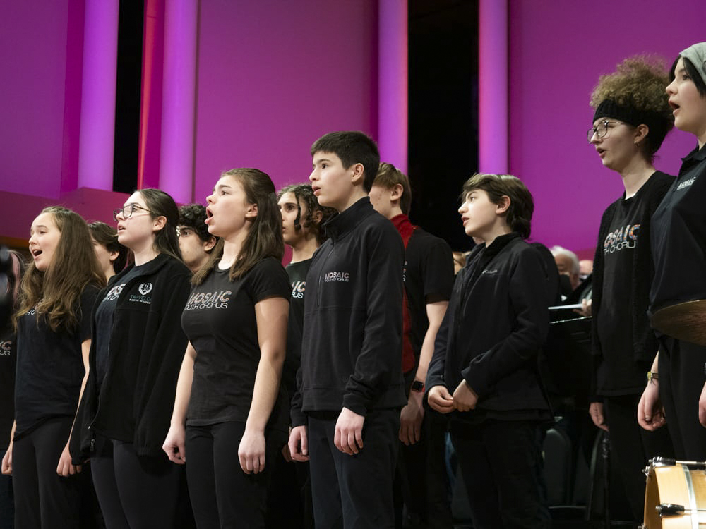 Mosaic Youth Chorus rehearses for their performance with Lehigh Valley Chorale